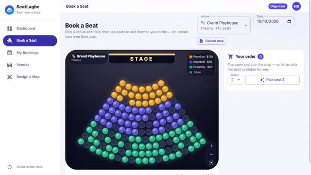 SeatLagbe seating chart